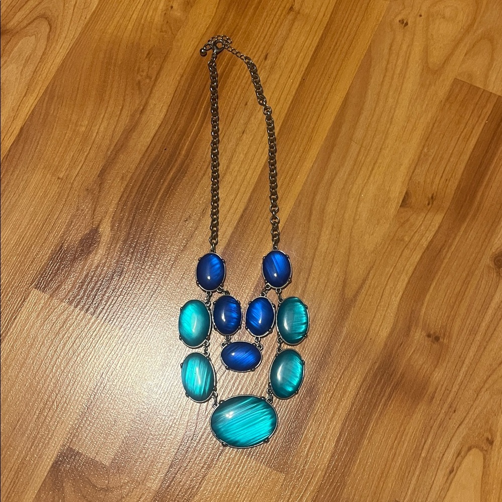 Blue and Teal Statement Necklace
